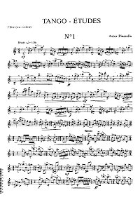 Пьяццолла - 6 Танго - этюдов для скрипки соло - Партия скрипки - первая страница