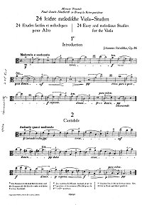 Палашко - 24 мелодических этюда для альта op.86 - Партия альта - первая страница