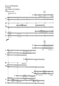 Пендерецкий - Концерт для скрипки с оркестром (1976) - Оркестровые партии - первая страница