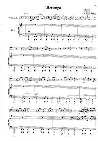 Пьяццолла - Liebertango для виолончели - Клавир - первая страница