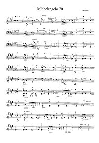 Пьяццолла - Микеланджело 70 для виолончели - Партия - первая страница