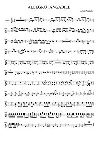 Пьяццолла - Allegro tangabile для скрипки - Партия - первая страница