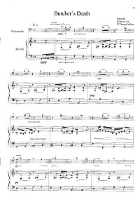 Пьяццолла - Смерть мясника для виолончели - Клавир - первая страница
