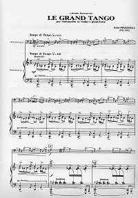 Пьяццолла - Le Grand Tango для виолончели - Клавир - первая страница