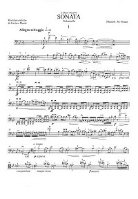 Понсе - Соната для виолончели с фортепиано - Партия - первая страница