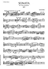 Позер - Соната для альта op.6 - Партия альта - первая страница