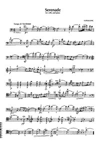Пуленк - Серенада для виолончели с фортепиано - Партия виолончели - первая страница