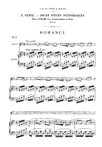 Рате Пьер - 12 пьес для альта с фортепиано op.8 - Клавир - первая страница
