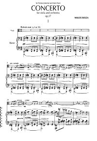 Рожа Миклош - Концерт для альта op.37 - Клавир - первая страница