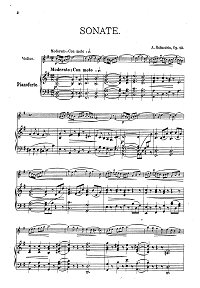 Рубинштейн - Соната для скрипки N.1 Op.13 - Клавир - первая страница