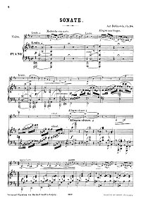Рубинштейн - Соната для скрипки N.3, Op.98 - Клавир - первая страница