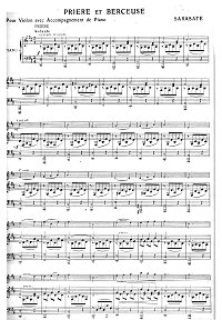 Сарасате - Молитва и колыбельная для скрипки op.17 - Клавир - первая страница