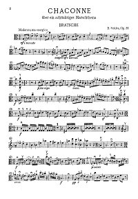 Секльз - Чакона для альта op.38 - Партия - первая страница