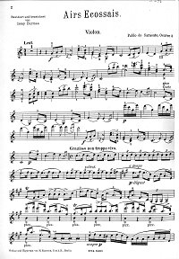 Сарасате - Экосез для скрипки - Партия - первая страница