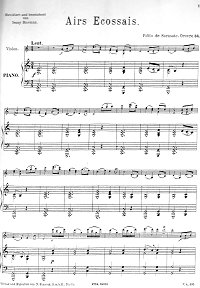 Сарасате - Экосез для скрипки - Клавир - первая страница