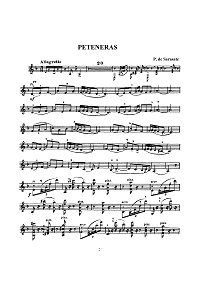 Сарасате - Peteneras op.35 - Партия - первая страница
