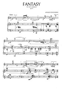 Шенберг - Фантазия для скрипки op.47 - Клавир - первая страница
