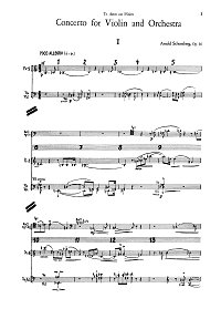 Шенберг - Концерт для скрипки с оркестром op.36 - Партитура - первая страница
