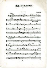 Шуберт - Музыкальный момент для виолончели - Партия - первая страница