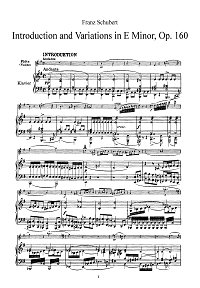 Шуберт - Интродукция и вариации для скрипки op.160 - Клавир - первая страница