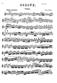 Шуберт - Соната арпеджионе для скрипки - Партия - первая страница