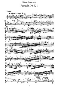 Шуман - Фантазия для скрипки op.131 - Партия - первая страница