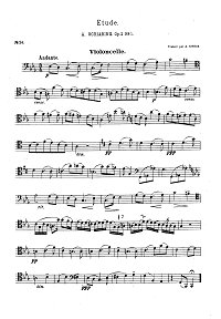 Скрябин - Этюд для виолончели и фортепиано op.2 N1 - Партия - первая страница
