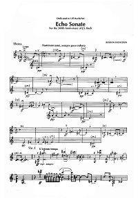 Щедрин - Эхо соната для скрипки соло - Партия - первая страница