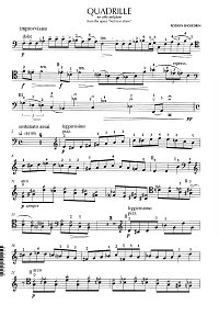 Щедрин - Кадриль для виолончели с фортепиано - Партия альта - первая страница