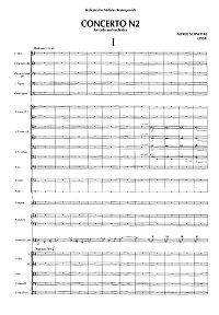 Шнитке - Концерт N2 для виолончели с оркестром - Партитура - первая страница