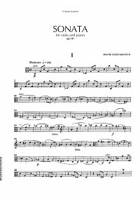 Шостакович - Соната для альта op. 147 - Партия альта - первая страница