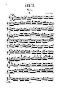 Синдинг - Сюита для скрипки в старинном стиле Op.10 - Партия - первая страница