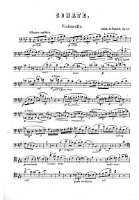 Сьёгрен - Соната для виолончели op.58 - Партия - первая страница