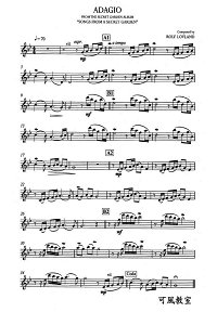 Song From A Secret Garden - Adagio для скрипки с фортепиано - Партия - первая страница
