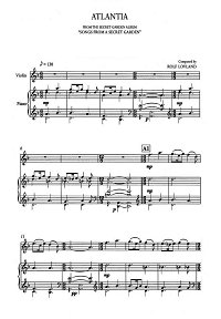 Song From A Secret Garden - Atlantia для скрипки с фортепиано - Клавир - первая страница