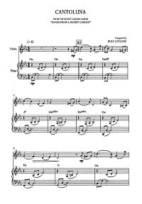 Song From A Secret Garden - Cantoluna для скрипки с фортепиано - Клавир - первая страница