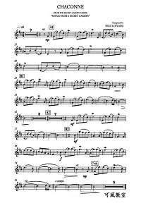 Song From A Secret Garden - Chaconne для скрипки с фортепиано - Партия - первая страница