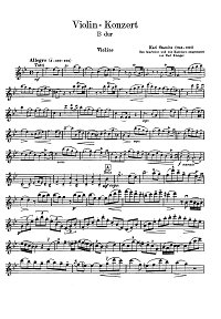 Стамиц - Концерт для скрипки Си бемоль мажор - Партия - первая страница