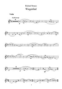 Штраус - Колыбельная для скрипки - Партия - первая страница
