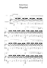 Штраус - Колыбельная для скрипки - Клавир - первая страница