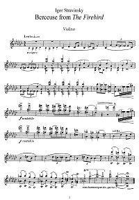 Стравинский - Колыбельная для скрипки - Партия - первая страница