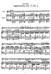 Сук - Апассионато для скрипки - Клавир - первая страница