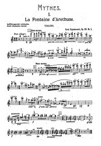 Шимановский - Мифы op.30 для скрипки - Партия - первая страница