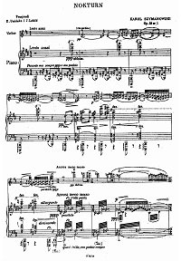 Шимановский - Ноктюрн и тарантелла Op.28 - Клавир - первая страница