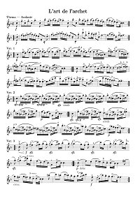 Тартини - 50 вариаций для скрипки соло на тему гавота Корелли - Партия - первая страница
