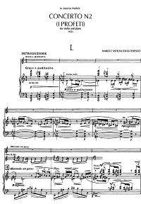 Кастельнуово-Тедеско - Концерт для скрипки N2 - Клавир - первая страница