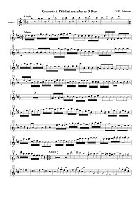 Телеманн - Концерт для четырех скрипок - Партия - первая страница