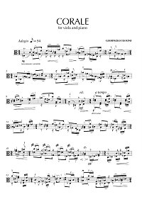 Тестони Джампаоло - Corale для альта или скрипки - Партия альта - первая страница