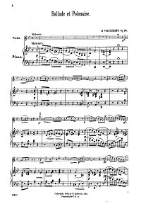 Вьетан - Баллада и полонез для скрипки op.38 - Клавир - первая страница