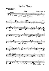 Вьетан - Баллада и полонез для скрипки op.38 - Партия - первая страница